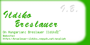 ildiko breslauer business card